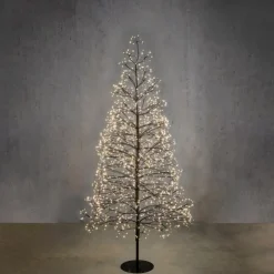 Edelman Albero di Natale Nero con 2100 LED Bianco Classico e Timer- Luci Di Natale|Luci Di Natale