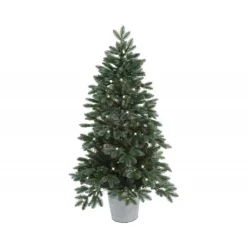 Kaemingk Albero di Natale Trondheim Illuminato h120Ø65cm PE+PVC- Alberi Di Natale Tradizionali|Alberi In Pe+Pvc