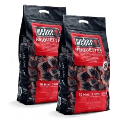 Weber BUNDLE 2 x Sacco da 8 kg di Bricchetti Cod. 17591- Combustibili Per Barbecue|Combustibili E Affumicatura Weber