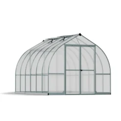 Canopia Bella Doppio Strato Serra Da Giardino in Policarbonato 367X244X219 cm Argento- Serra Da Giardino Canopia