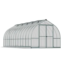 Canopia Bella Doppio Strato Serra Da Giardino in Policarbonato 724X244X219 cm Argento- Serra Da Giardino Canopia