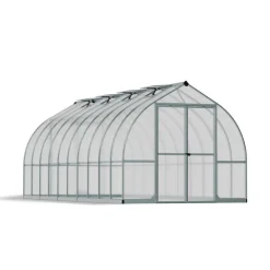 Canopia Bella Doppio Strato Serra Da Giardino in Policarbonato 613X244X219 cm Argento- Serra Da Giardino Canopia