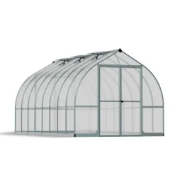 Canopia Bella Doppio Strato Serra Da Giardino in Policarbonato 490X244X219 cm Argento- Serra Da Giardino Canopia