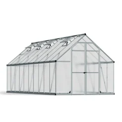 Canopia Essence Doppio Strato Serra Da Giardino in Policarbonato 607X244X229 cm Argento- Serra Da Giardino Canopia