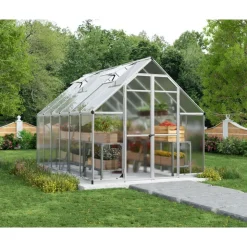 Canopia Essence Doppio Strato Serra Da Giardino in Policarbonato 367X244X229 cm Argento- Serra Da Giardino Canopia