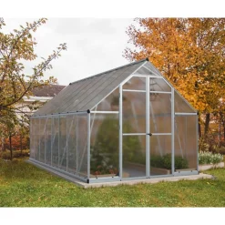 Canopia Essence Doppio Strato Serra Da Giardino in Policarbonato 487X244X229 cm Argento- Serra Da Giardino Canopia