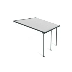 Canopia Feria Pergola Addossata in Alluminio 3X4.3 m Grigio- Pergole