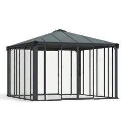 Canopia Ledro Gazebo Chiuso in Alluminio 3.6X3.6 m- Gazebo