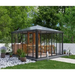 Canopia Ledro Gazebo Chiuso in Alluminio 3.6X3.6 m- Gazebo