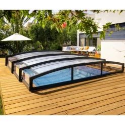 Canopia Majorca CoPertura Telescopica de Policarbonato & Alluminio Per Piscina 8X4 m- Coperture Per Piscina