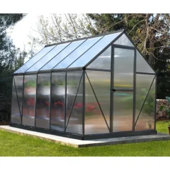 Canopia Mythos Doppio Strato Serra Da Giardino in Policarbonato 306X185X208 cm Grigio- Serra Da Giardino Canopia
