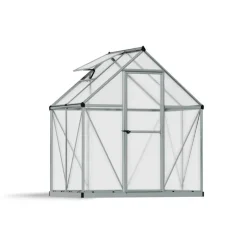 Canopia Mythos Doppio Strato Serra Da Giardino in Policarbonato 126X185X208 cm Argento- Serra Da Giardino Canopia