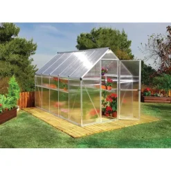 Canopia Mythos Doppio Strato Serra Da Giardino in Policarbonato 306X185X208 cm Argento- Serra Da Giardino Canopia