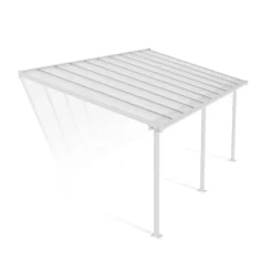 Canopia Olympia Pergola Addossata in Alluminio 3X6.2 m Bianco- Pergole