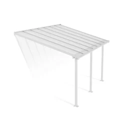 Canopia Olympia Pergola Addossata in Alluminio 3X4.3 m Bianco- Pergole