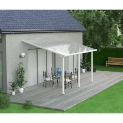 Canopia Olympia Pergola Addossata in Alluminio 3X4.3 m Bianco- Pergole