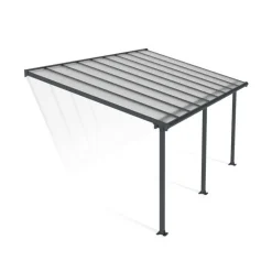 Canopia Olympia Pergola Addossata in Alluminio 3X5.5 m Grigio- Pergole