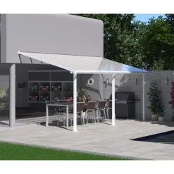 Canopia Olympia Pergola Addossata in Alluminio 3X5.5 m Grigio- Pergole