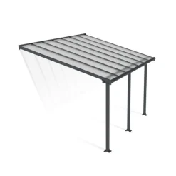 Canopia Olympia Pergola Addossata in Alluminio 3X4.3 m Grigio- Pergole