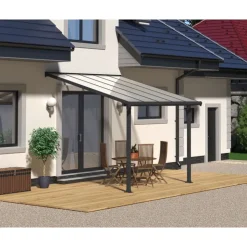 Canopia Olympia Pergola Addossata in Alluminio 3X3 m Grigio- Pergole