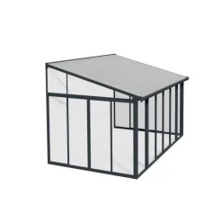 Canopia San Remo Pergola Chiusa in Alluminio 3X4.4 m Grigio- Verande|Pergole
