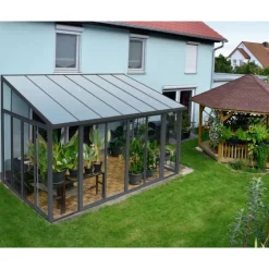 Canopia San Remo Pergola Chiusa in Alluminio 3X4.4 m Grigio- Verande|Pergole