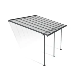 Canopia Sierra Pergola Addossata in Alluminio 3X4.3 m Grigio- Pergole