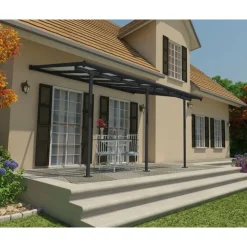 Canopia Sierra Pergola Addossata in Alluminio 3X4.3 m Grigio- Pergole