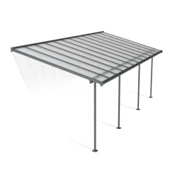 Canopia Sierra Pergola Addossata in Alluminio 3X7.4 m Grigio- Pergole