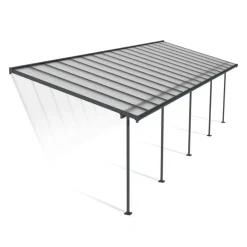 Canopia Sierra Pergola Addossata in Alluminio 3X9.7 m Grigio- Pergole
