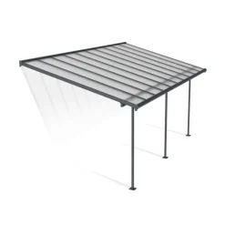 Canopia Sierra Pergola Addossata in Alluminio 3X6.2 m Grigio- Pergole