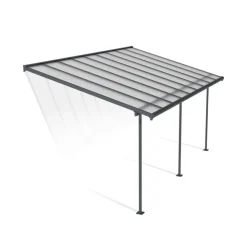 Canopia Sierra Pergola Addossata in Alluminio 3X5.6 m Grigio- Pergole