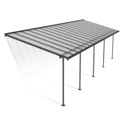 Canopia Sierra Pergola Addossata in Alluminio 3X10.4 m Grigio- Pergole