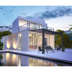 Canopia Stockholm Pergola Addossata in Alluminio di Premium 3.4X3.7 m Trasparente- Pergole