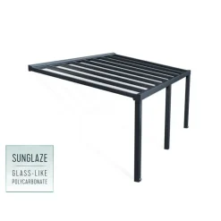 Canopia Stockholm Pergola Addossata in Alluminio di Premium 3.4X6 m Trasparente- Pergole