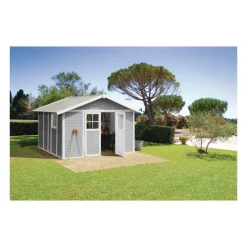 Grosfillex Casetta da Giardino in Resina DECO 11 LIGHT GREY- Casette In Resina Grosfillex|Casette Da Giardino Grandi