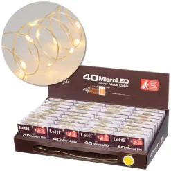 Lotti Catena 40 MicroLED BIANCO CALDO Luce Fissa- Luci Di Natale|Luci Di Natale