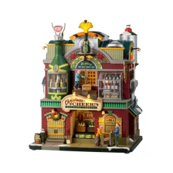 Lemax Christmas Cheer Bottling Company con Alimentatore 4.5V Cod. 25858- Edifici E Giostre In Movimento