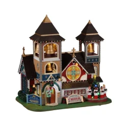 Lemax Christmas Chimes con Alimentatore 4.5V Cod. 25859- Edifici E Giostre In Movimento