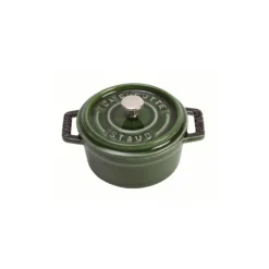 Staub Cocotte 10 cm Verde Basilico in Ghisa- Cocotte Tonde