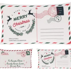 Koopman Cuscino Decorativo Cartoline Natale 50x30 Cm. Pezzo Singolo- Cuscini E Plaid