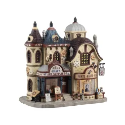 Lemax Dorian Gray's Art Supplies con Alimentatore 4.5V Cod. 55306- Edifici Illuminati|Novità Lemax Spooky Town 2025