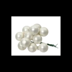 Kaemingk Grappolo di Palline in Vetro Colore Bianco- Palline Di Natale|Addobbi Per Albero Di Natale
