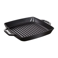 Staub Griglia 2 Manici 23 x 23 cm Nera in Ghisa- Bistecchiere Griglie E Gratelle