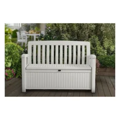 Keter Cassapanca in Resina PATIO BENCH Bianca- Cassapanche In Resina|Bauli In Resina