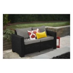 Keter Divano 2 Posti CALIFORNIA Cappuccino- Divani E Set Da Giardino|Divani E Set Da Giardino