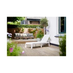 Keter Lettino Prendisole MALLORCA SUNLOUNGER Bianco- Divani E Set Da Giardino|Divani E Set Da Giardino