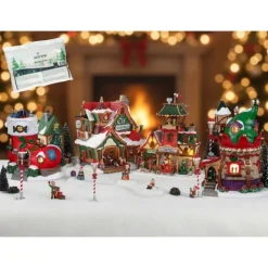 Lemax Elf Village Deluxe Pack con Neve in Omaggio- Lemax Starter Pack|Novità Lemax Natale 2025