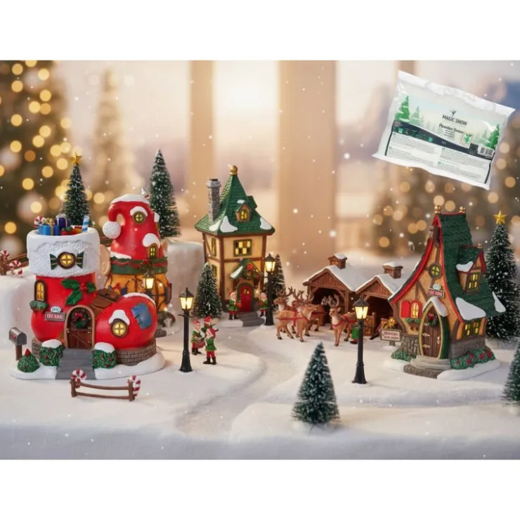 Lemax Elf Village Pack con Neve in Omaggio- Lemax Starter Pack|Novità Lemax Natale 2025