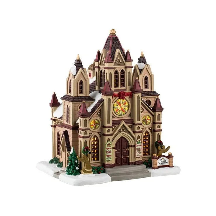 Lemax Grace Cathedral Pack con Neve in Omaggio- Lemax Starter Pack|Novità Lemax Natale 2025